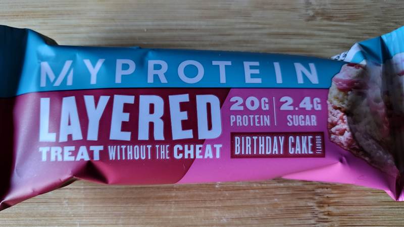 MyProtein Layered treat without the cheat Birthday Cake
