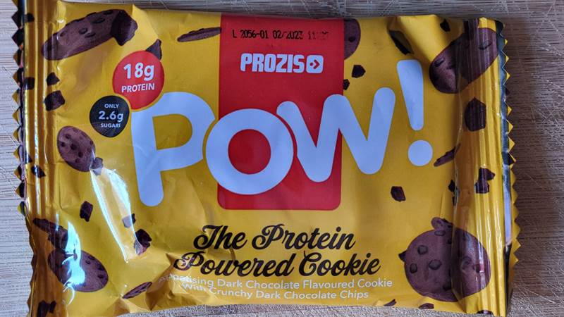 Prozis Pow! The Protein Powered Cookie Dark Chocolate with Crunchy Dark Chocolate Chips