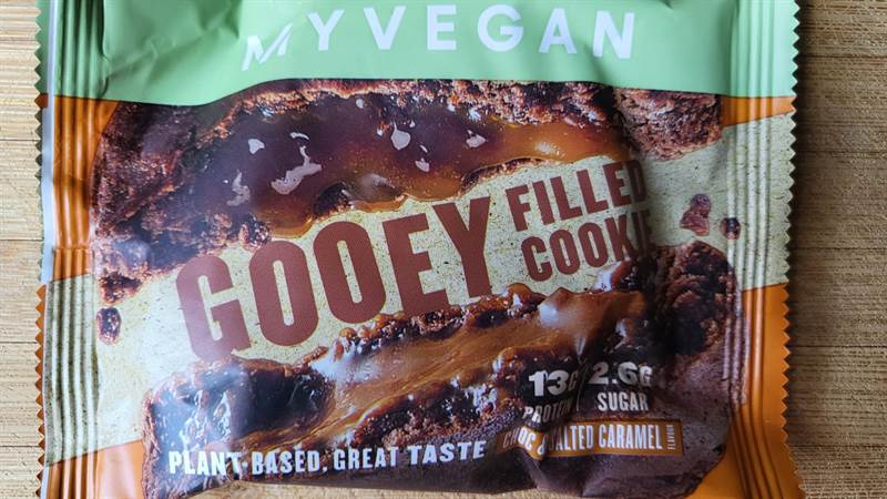 MyProtein MyVegan Gooey Filled Cookie Choc & Salted Caramel