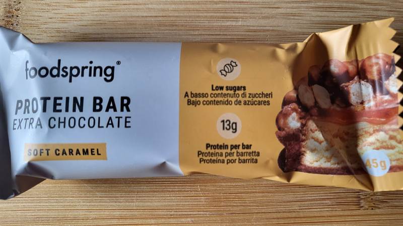 foodspring Protein Bar Extra Chocolate Soft Caramel