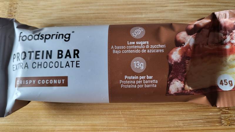 foodspring Protein Bar Extra Chocolate Crispy Coconut