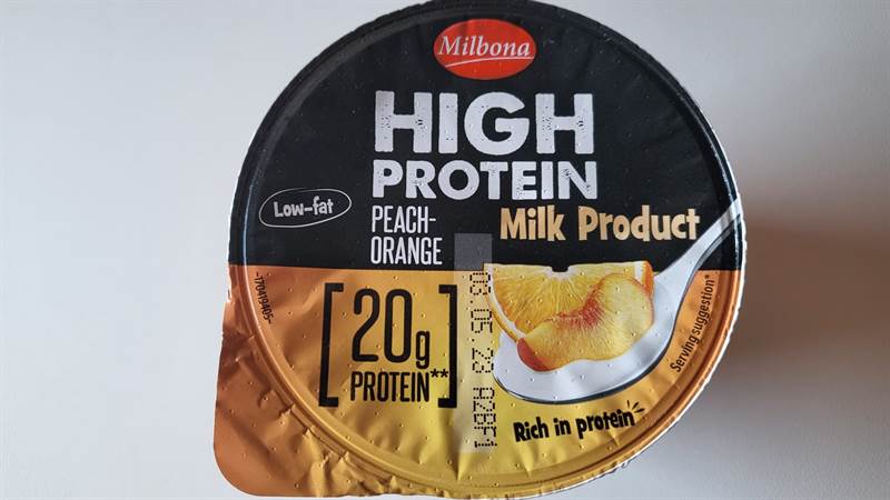 Milbona High Protein Milk Product Peach Orange