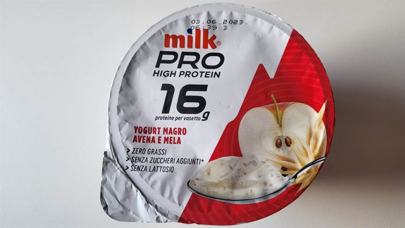 milk Pro High Protein 16 g Yogurt Magro Avena e Mela