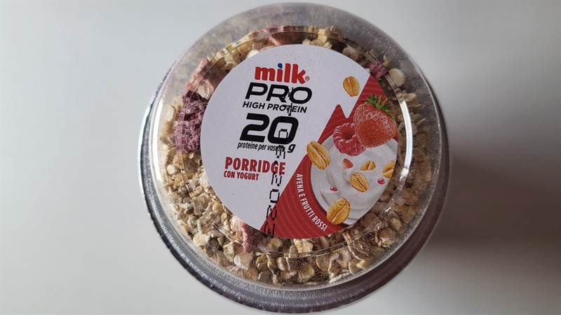 milk Pro High Protein 20 g Porridge con Yogurt Avena e Frutti Rossi