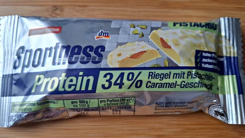 dm Sportness Protein 34% Pistachio Caramel